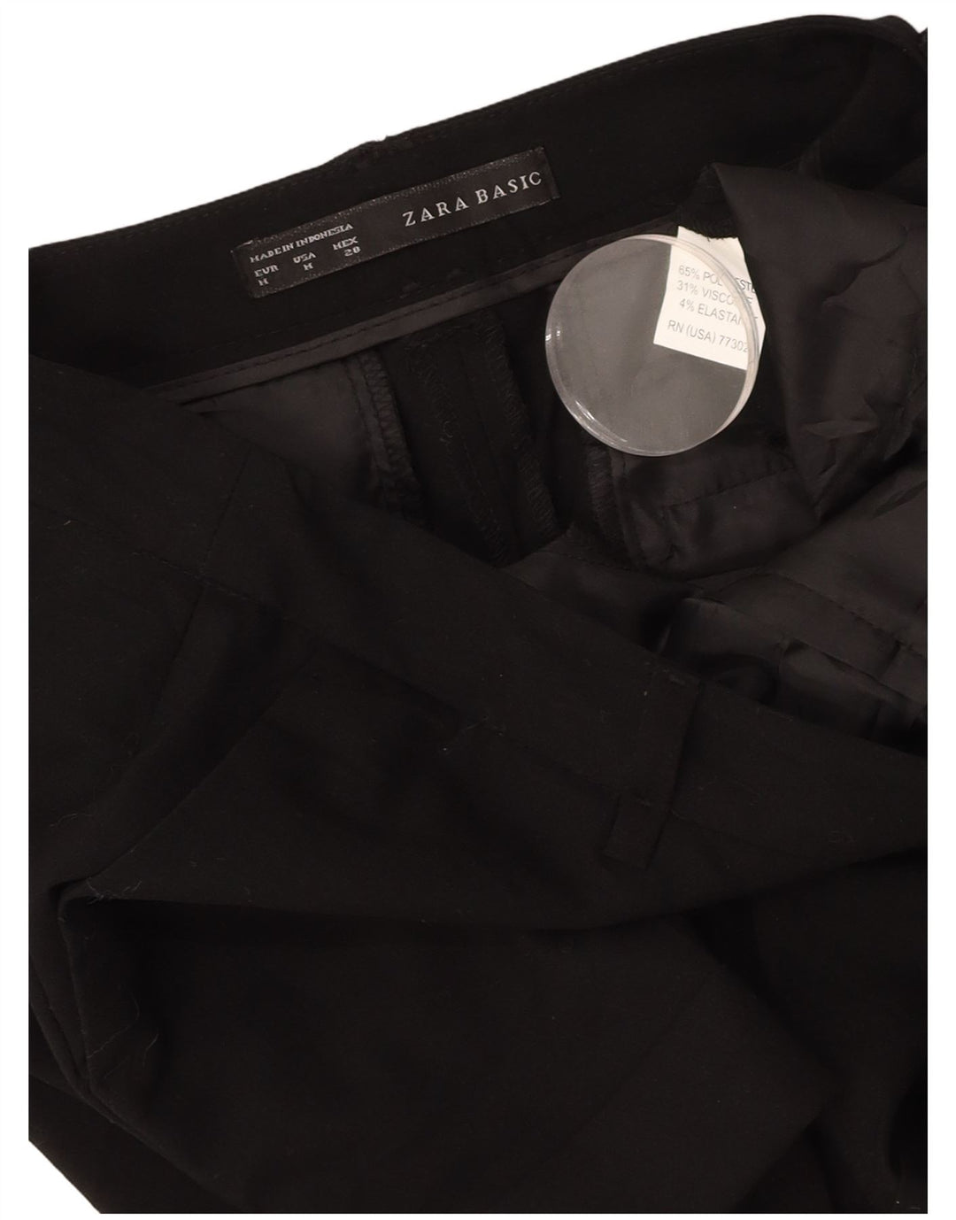 ZARA Γυναικείο σορτς Chino Medium W28 Μαύρο Πολυεστέρας