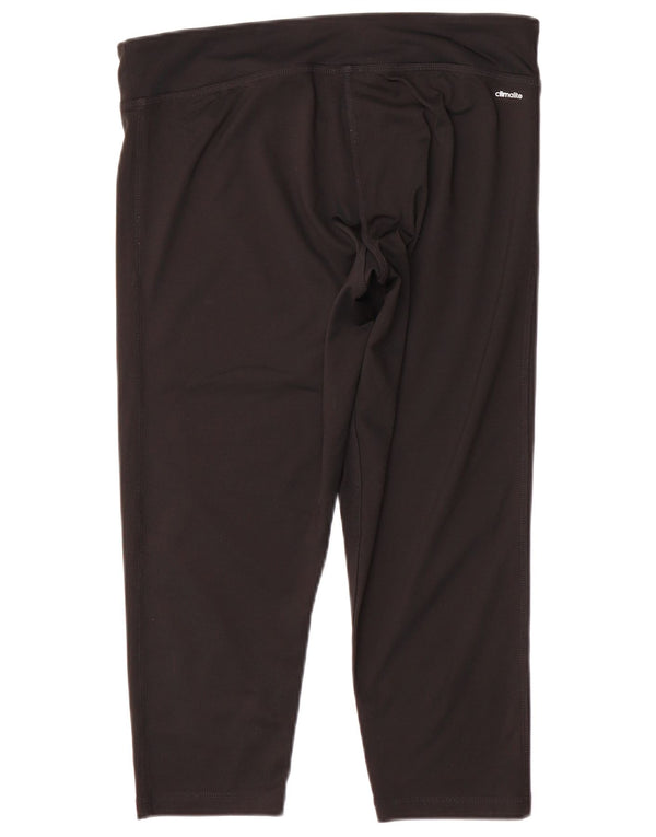 Adidas Γυναικεία κολάν Capri Climalite UK 16/18 μεγάλο μαύρο πολυεστέρα