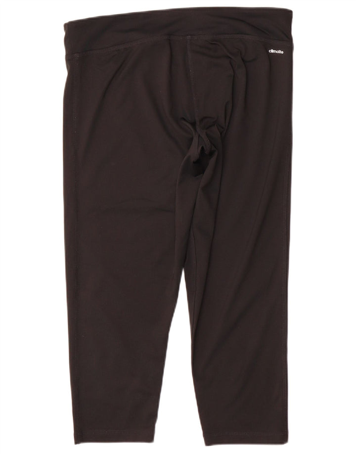 Adidas Γυναικεία κολάν Capri Climalite UK 16/18 μεγάλο μαύρο πολυεστέρα