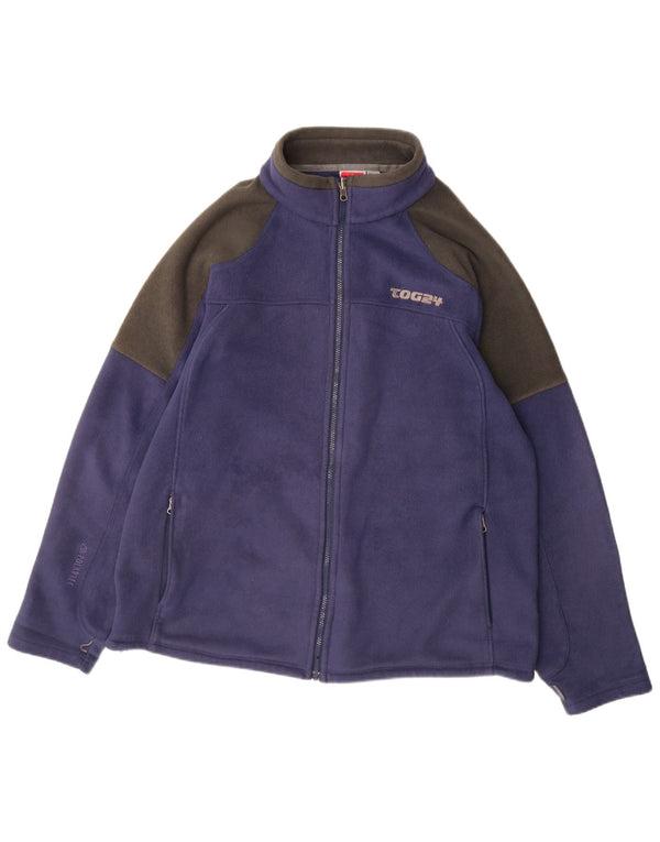 TOG 24 Ανδρικό Fleece Jacket UK 44 2XL Blue Colorblock Polyester