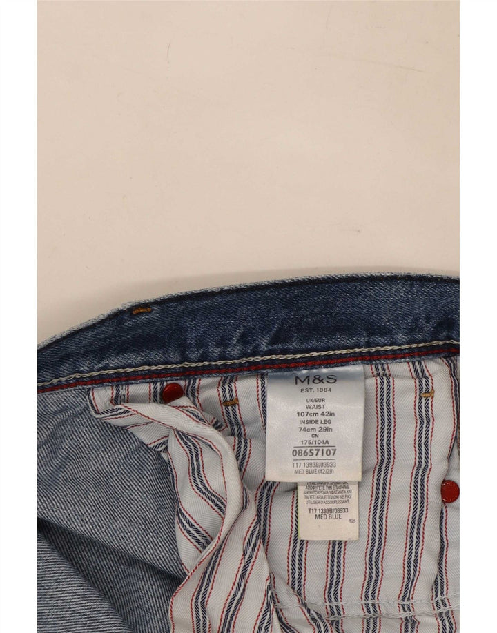 Ανδρικό τζιν ίσιο Marks & Spencer W42 L29 Μπλε βαμβακερό