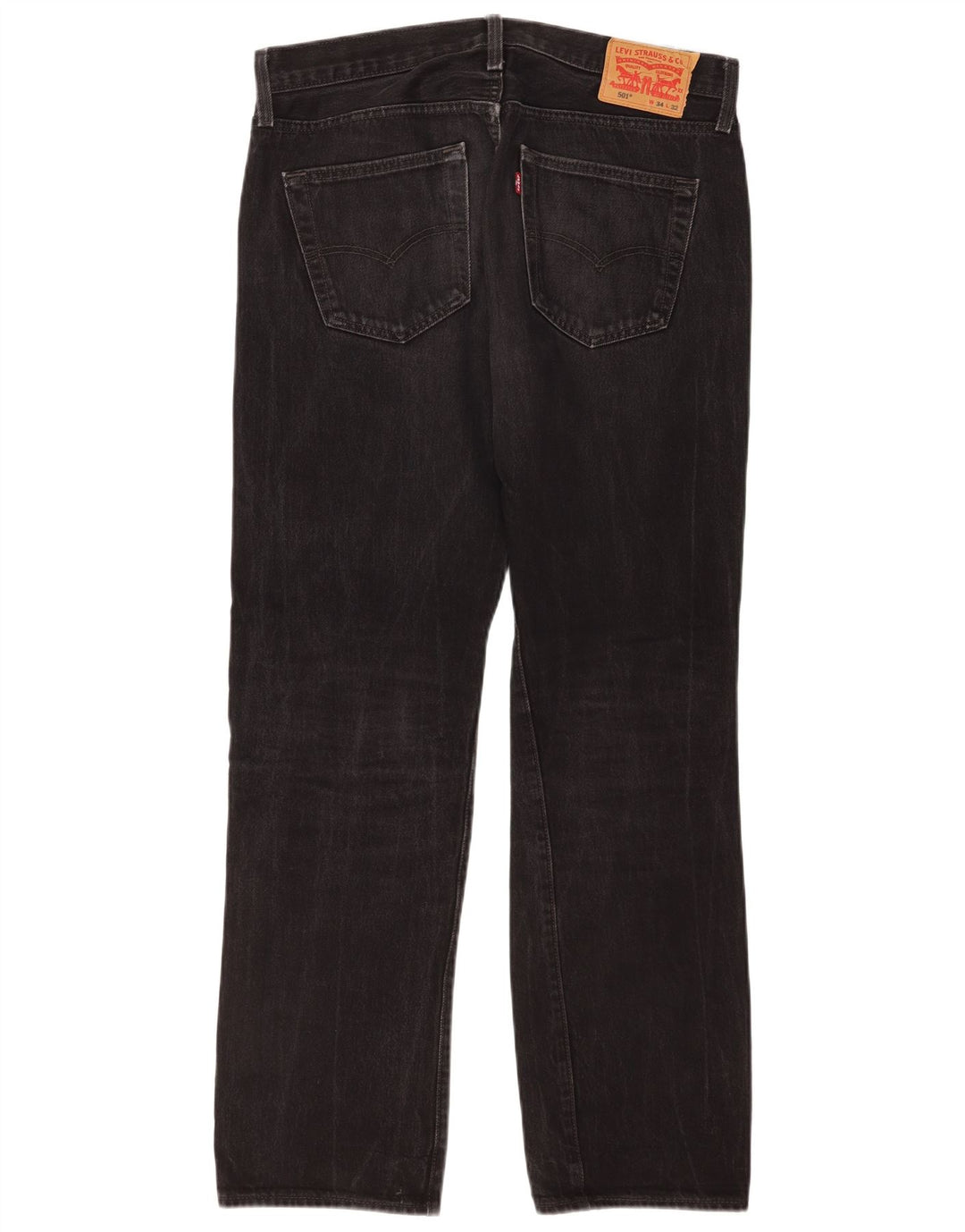 Levi's Mens 501 Straight Jeans W34 L32 Μαύρο βαμβακερό