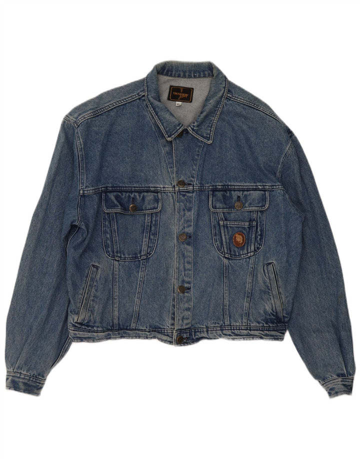 Trussardi Γυναικείο Τζιν Μπουφάν UK 18 XL Μπλε Βαμβακερό