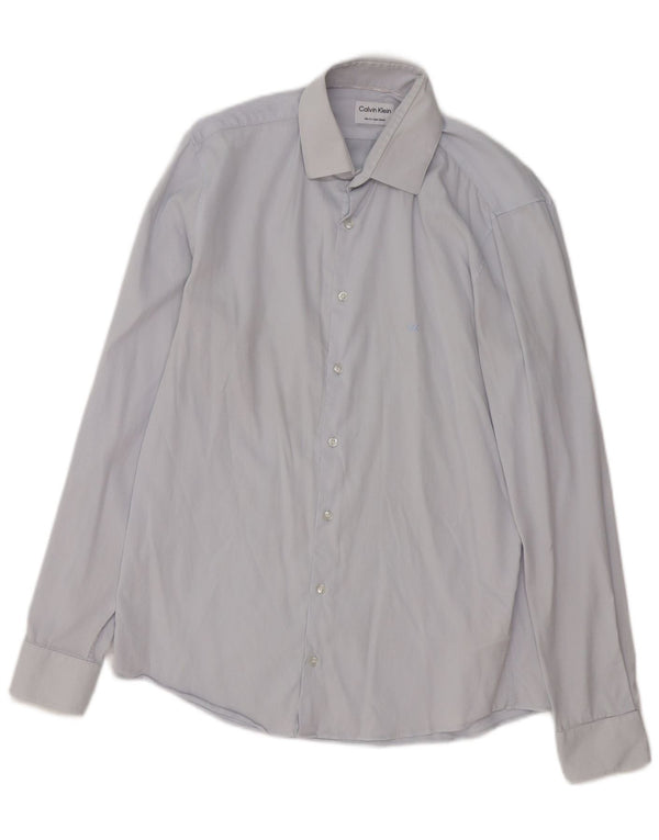 Ανδρικό πουκάμισο Calvin Klein Slim Fit Μέγεθος 39 Μεσαίο Μπλε βαμβακερό