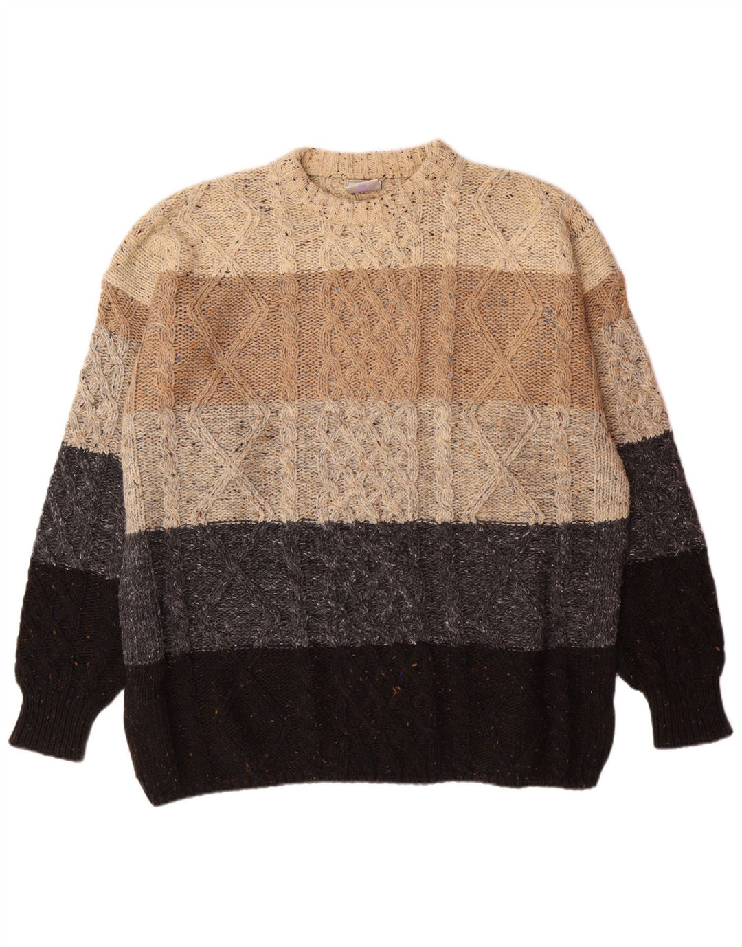 ΝΕΟ FAST Ανδρικό πουλόβερ με λαιμόκοψη 2XL πολύχρωμο Colourblock