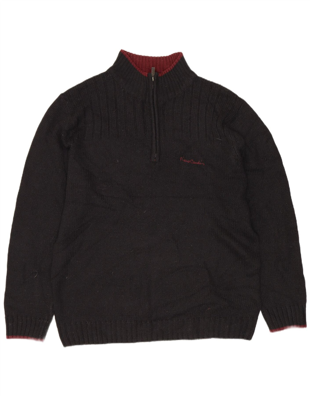 PIERRE CARDIN Γυναικείο πουλόβερ με φερμουάρ UK 20 2XL Μαύρο Ακρυλικό