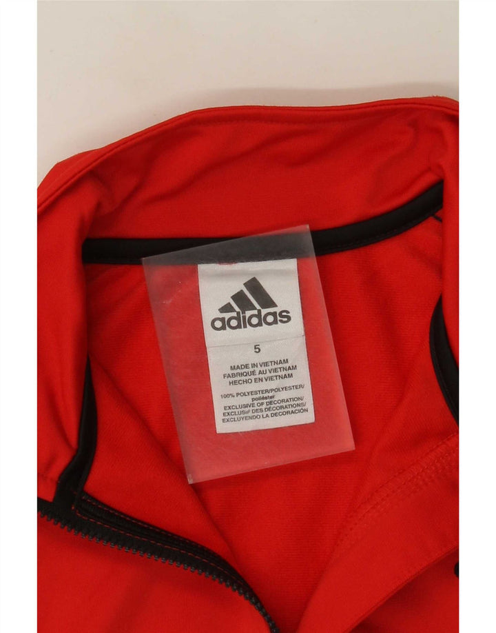 Adidas Boys αθλητική φόρμα Adidas Top Jacket 4-5 Years Red Colourblock Polyester