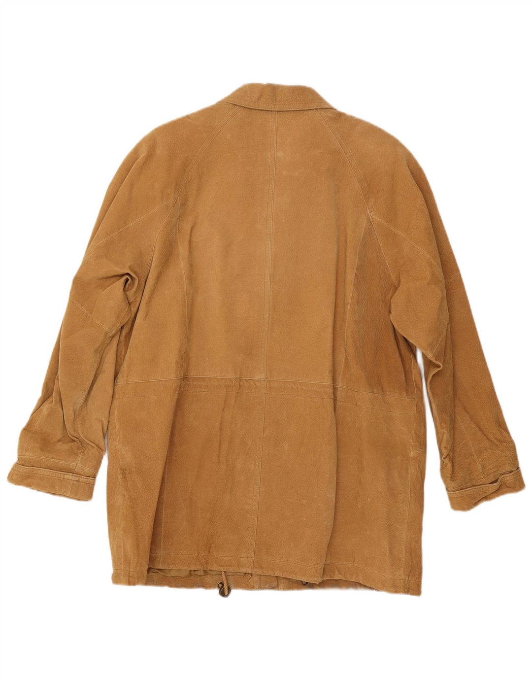 Vintage γυναικείο υπερμεγέθη σουέντ πανωφόρι UK 16 Large Beige Leather
