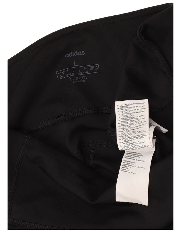 Γυναικεία κολάν ADIDAS Climalite Crop UK 16/18 Large Black Polyester