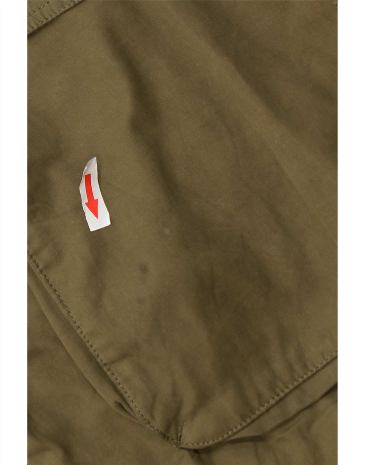 Marks & Spencer Womens Hooded Parka Jacket UK 18 XL Khaki Polyester