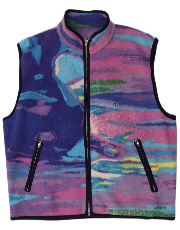 Colmar Ανδρικό Fleece Gilet UK 40 Μεγάλη Πολύχρωμη Βαφή Γραβάτας