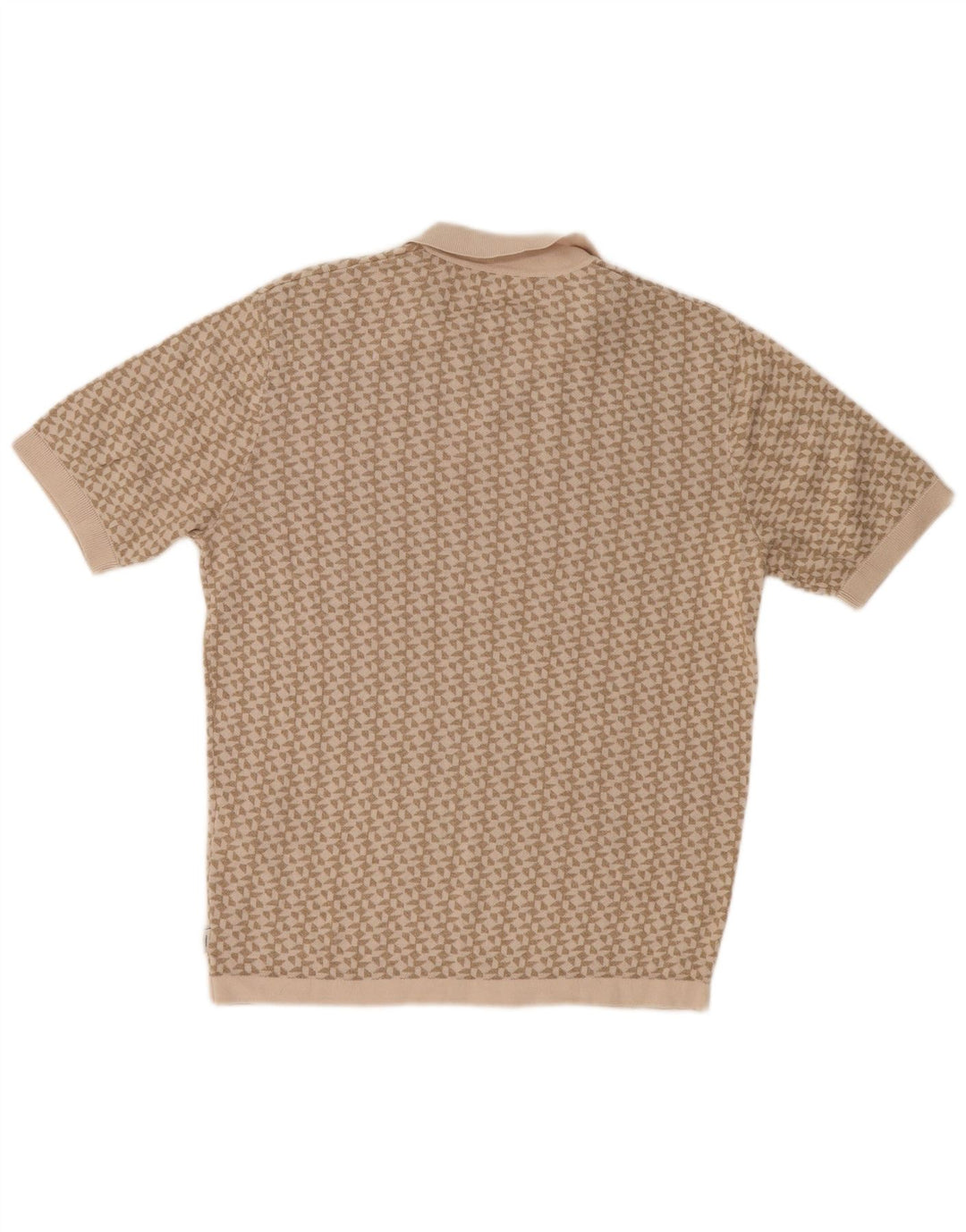 Jack & Jones Ανδρικό Πόλο Μπλουζάκι Μεσαίο Μπεζ Γεωμετρικό Βαμβάκι