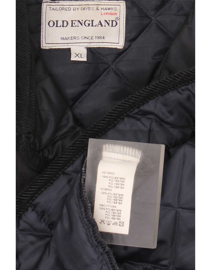 Ανδρικό καπιτονέ μπουφάν Old England UK 42 XL Navy Blue Polyester