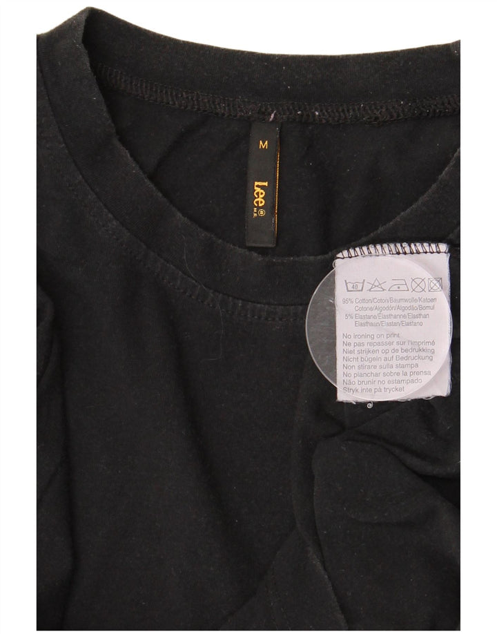 Ανδρικό τοπ LEE μακρυμάνικο μεσαίο μαύρο βαμβακερό