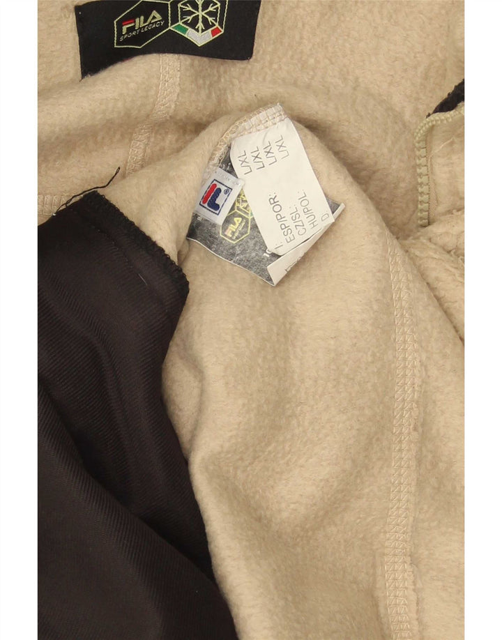 Fila Ανδρικό Fleece Jacket UK 40 Large Beige Colourblock Polyester