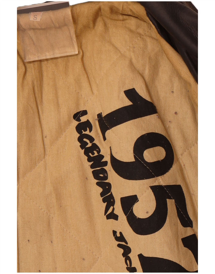Legendary Jacket 1957 Mens Leather Jacket UK 36 Small Brown Leather