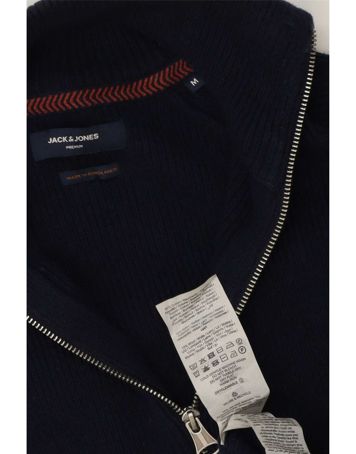 Jack & Jones Ανδρική ζακέτα πουλόβερ μεσαίου μπλε βαμβακερό
