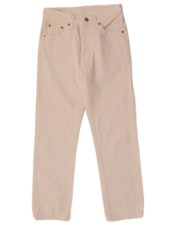 Levi's Womens 501 Straight Jeans W26 L26 Λευκό