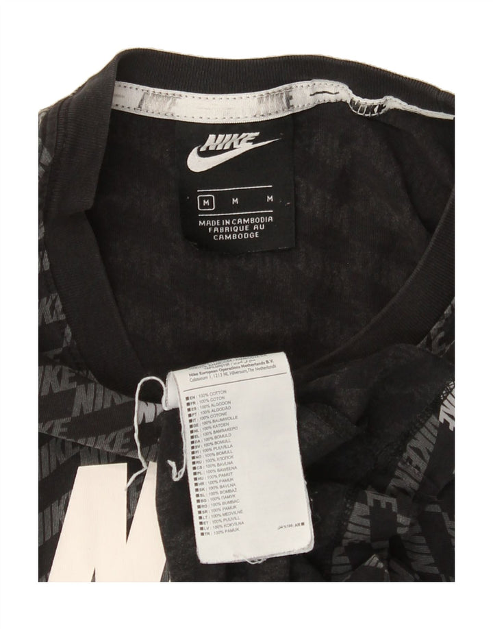 NIKE Mens Graphic T-Shirt Top Medium Black Cotton Vintage Nike and Second-Hand Nike from Messina Hembry 
