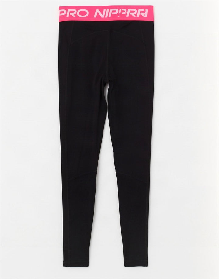Γυναικεία γραφικά κολάν Nike Dri Fit UK 8 Small Black Colourblock Polyester