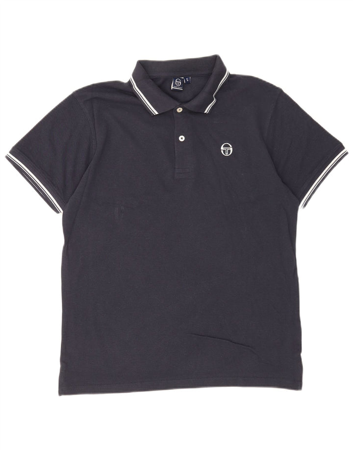 Sergio Tacchini Ανδρικό πουκάμισο Polo Μικρό Navy Blue βαμβακερό