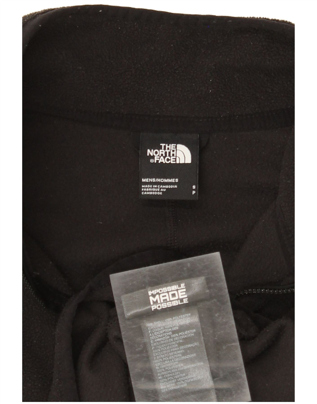 THE NORTH FACE Ανδρικό φερμουάρ Fleece Jumper Μικρός Μαύρος Πολυεστέρας