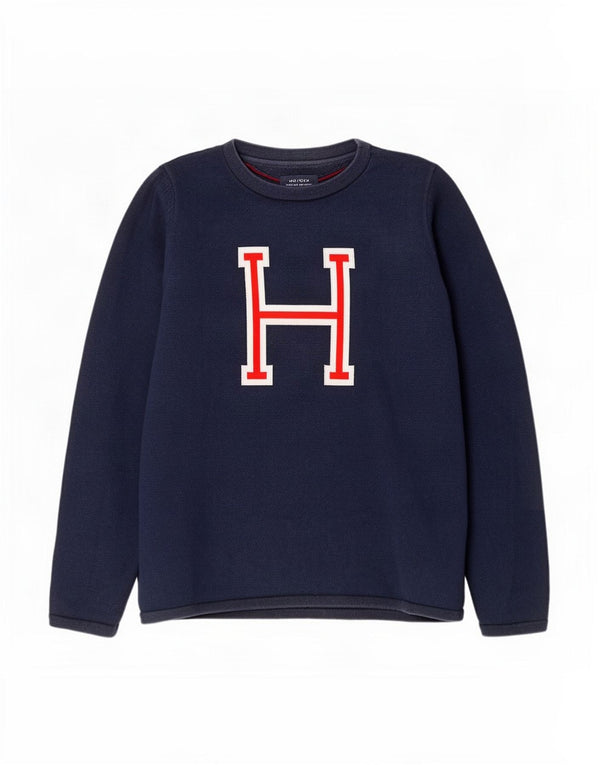 Γυναικεία φούτερ Tommy Hilfiger Graphic Jumper UK 12 Medium Navy Blue