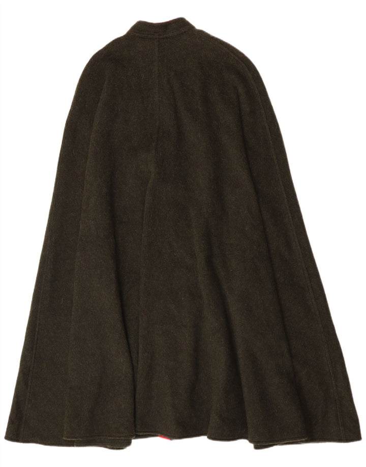 Vintage γυναικείο παλτό Cape One Size Μαλλί χακί