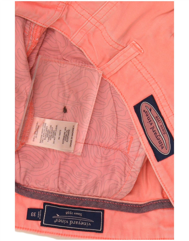 VINEYARD VINES Ανδρικό σορτς Chino W33 Μεσαίο Ροζ Βαμβακερό