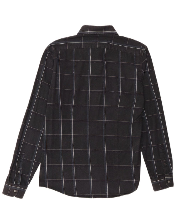 Ανδρικό φανελένιο πουκάμισο Reiss Slim Fit Βαμβακερό καρό μπλε ναυτικό