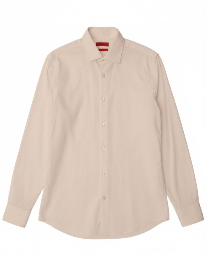 Ανδρικό πουκάμισο HUGO BOSS Slim Fit Μέγεθος 38 15 Medium White