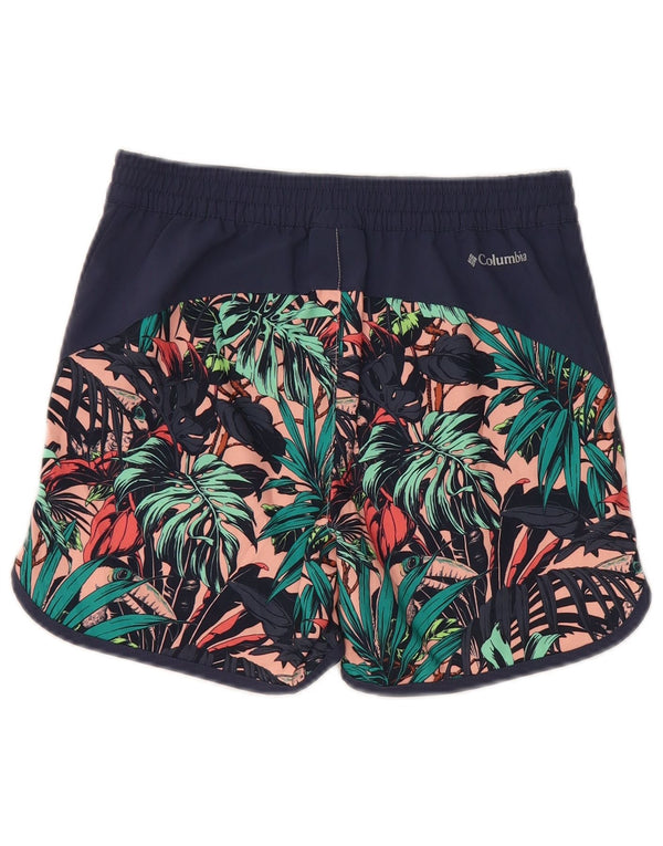 Γυναικείο αθλητικό σορτς COLUMBIA UK 12 Medium Navy Blue Floral Polyester