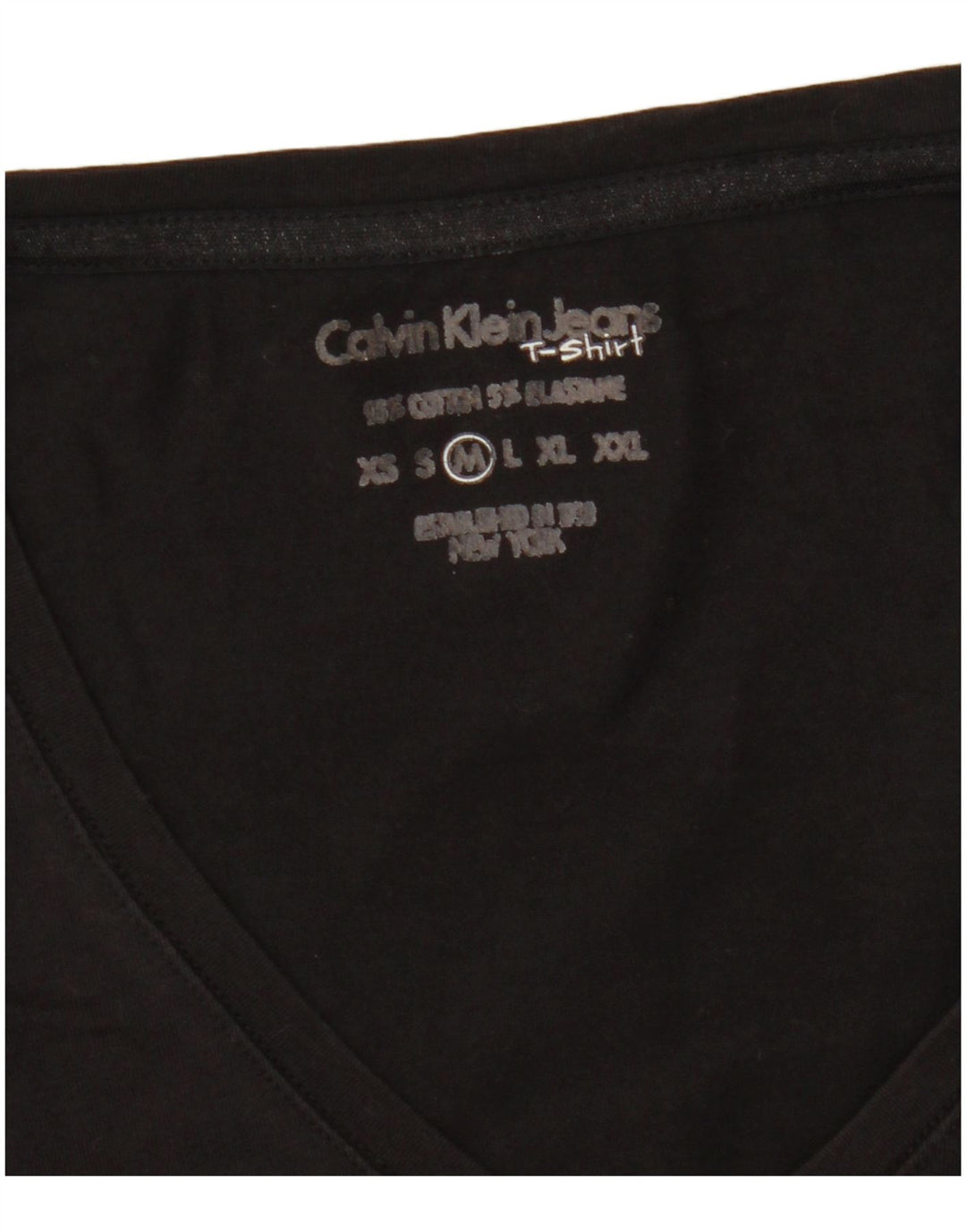 Γυναικείο γραφικό μπλουζάκι CALVIN KLEIN JEANS Top UK 12 Medium Black