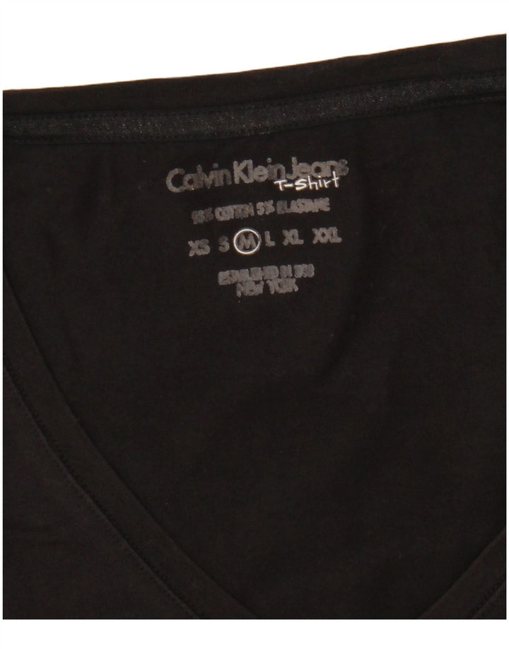 Γυναικείο γραφικό μπλουζάκι CALVIN KLEIN JEANS Top UK 12 Medium Black