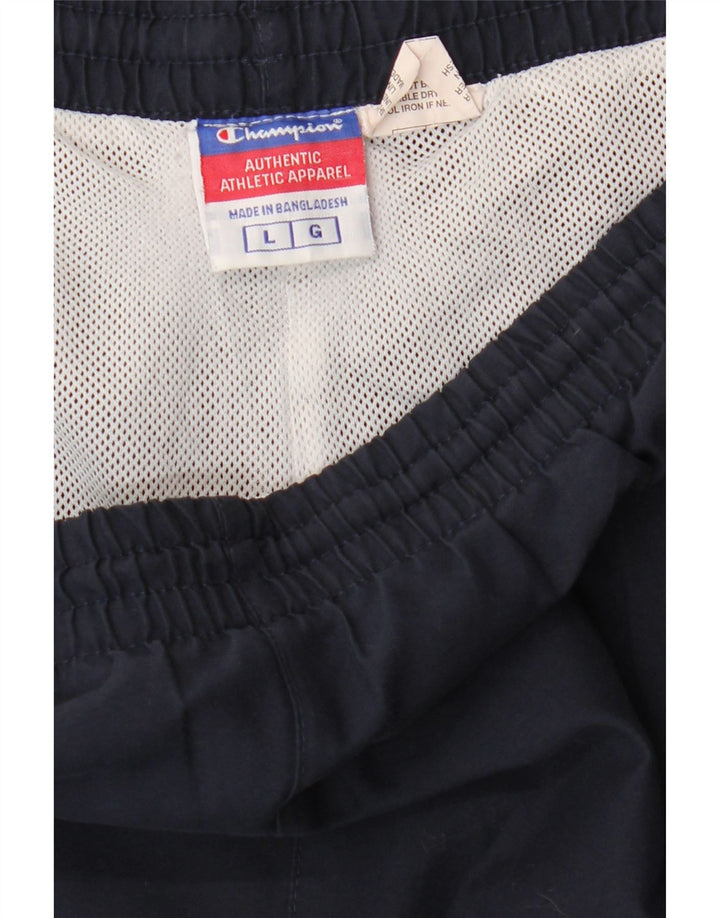 CHAMPION Womens Tracksuit Trousers UK 16 Large  Navy Blue Polyester Vintage Champion and Second-Hand Champion from Messina Hembry 
