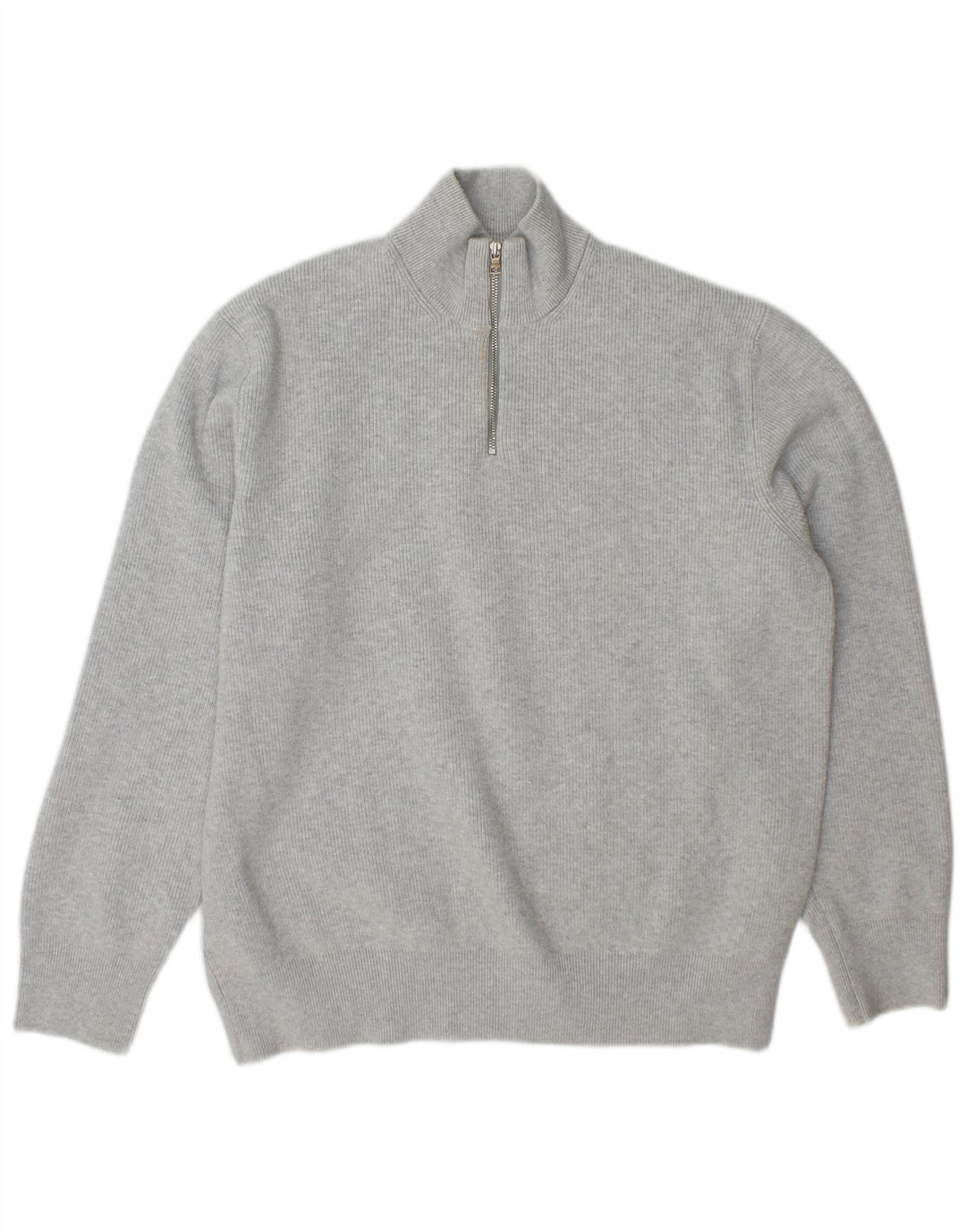 Ανδρικό πουλόβερ με φερμουάρ Marks & Spencer XL Grey Polyester