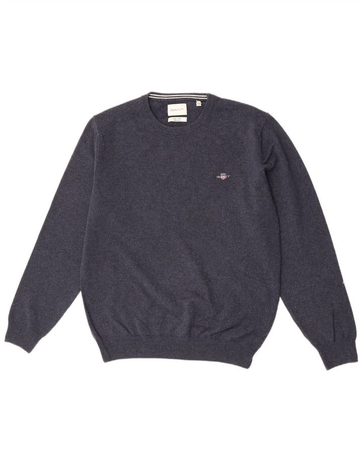 Πουλόβερ Gant Mens Crew Neck Jumper Lambswool σε μπλε Navy
