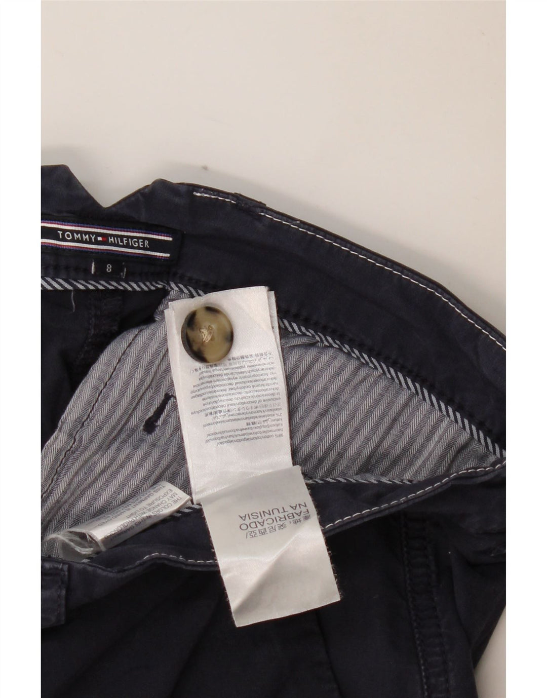 TOMMY HILFIGER Γυναικείο σορτς Chino US 8 μεσαίο W32 Navy μπλε βαμβακερό