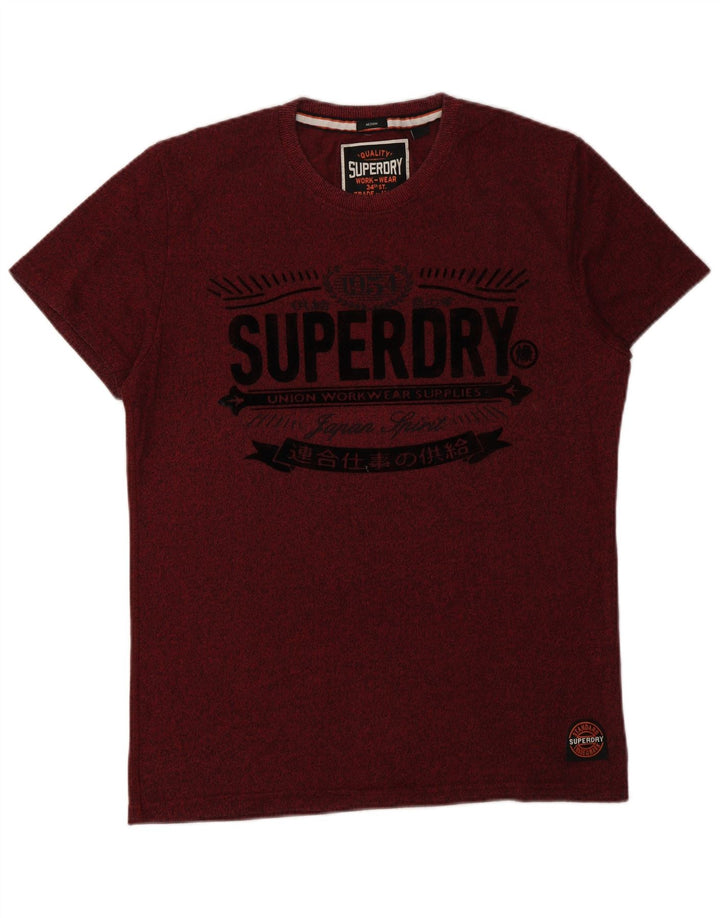 Ανδρικό γραφικό T-Shirt SUPERDRY Top Medium Maroon