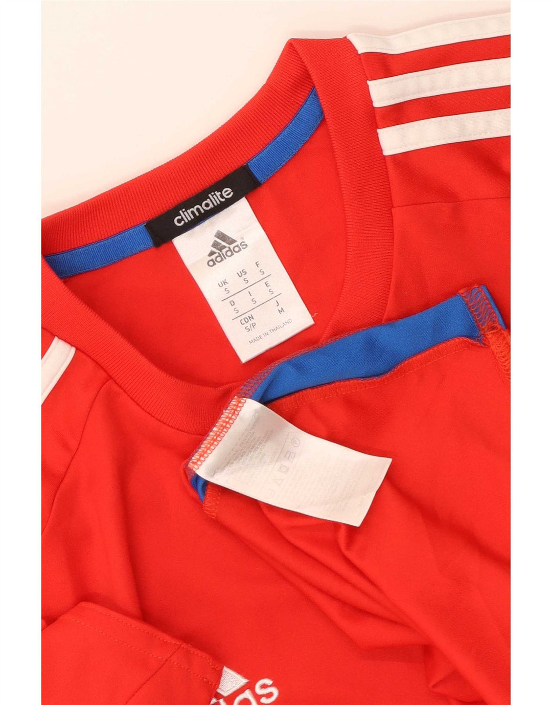 Adidas Ανδρικό T-Shirt Climalite Top Small Red Colourblock Πολυεστέρας