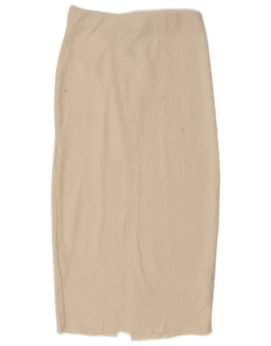 Zara Γυναικεία Midi Φούστα Small W26 Off White Βαμβακερή