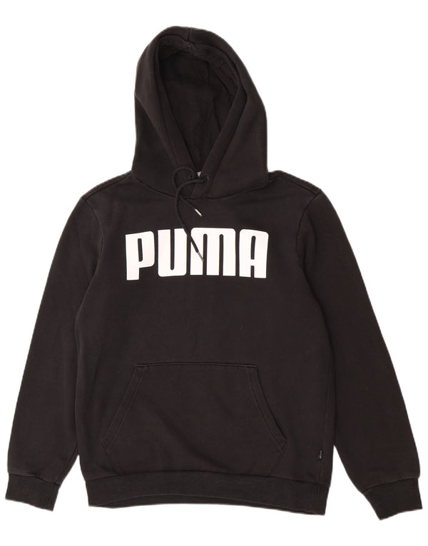 Puma Ανδρικό γραφικό φούτερ με κουκούλα Jumper XS Μαύρο βαμβακερό