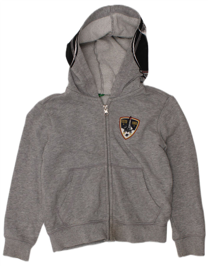 Πουλόβερ Benetton Boys Graphic Zip Hoodie 5-6 Years Grey