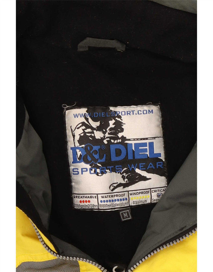 Diel Ανδρικό μπουφάν σκι με κουκούλα UK 38 Medium Yellow Colourblock