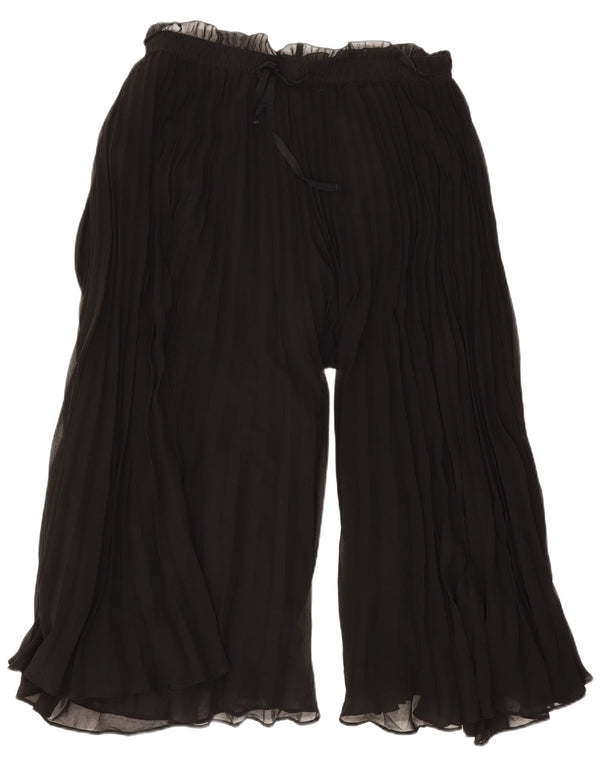 Zara Γυναικείο Παντελόνι Κάπρι Ψηλόμεσο Cullotes Medium W28 L20 Μαύρο