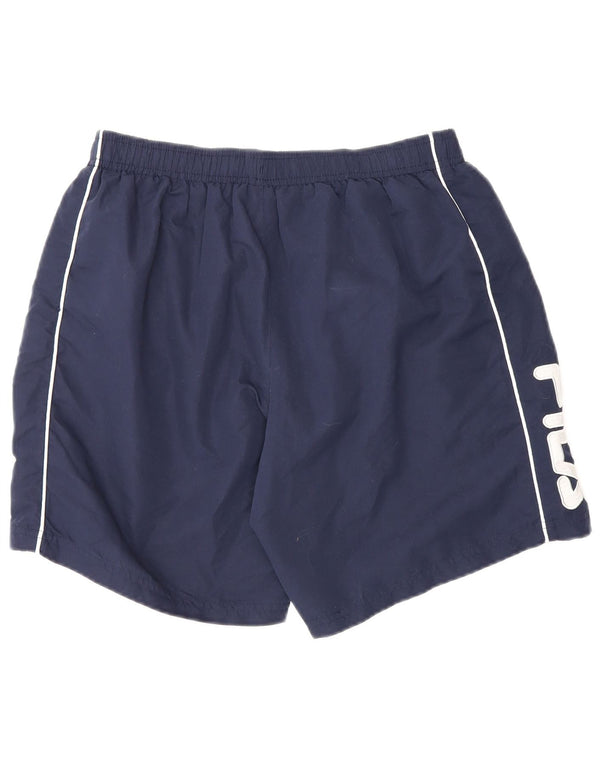 Fila Boys Graphic Sport Short 13-14 Years XL Navy Blue Polyester