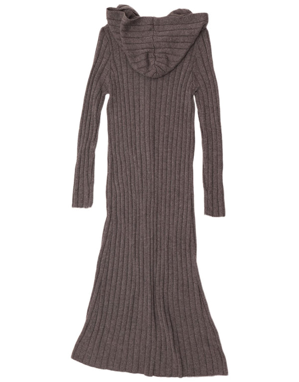 Zara Γυναικείο φόρεμα με κουκούλα UK 10 Small Grey Nylon