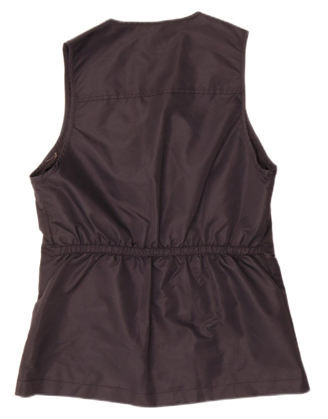 VINTAGE Womens Utility Gilet UK 10/12 Medium Black Polyamide