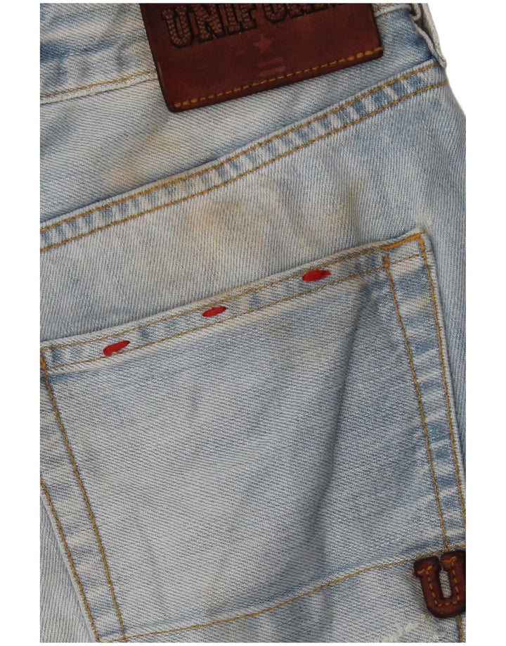 Ανδρικό Uniform Distressed τζιν σορτς W30 μεσαίο μπλε βαμβακερό