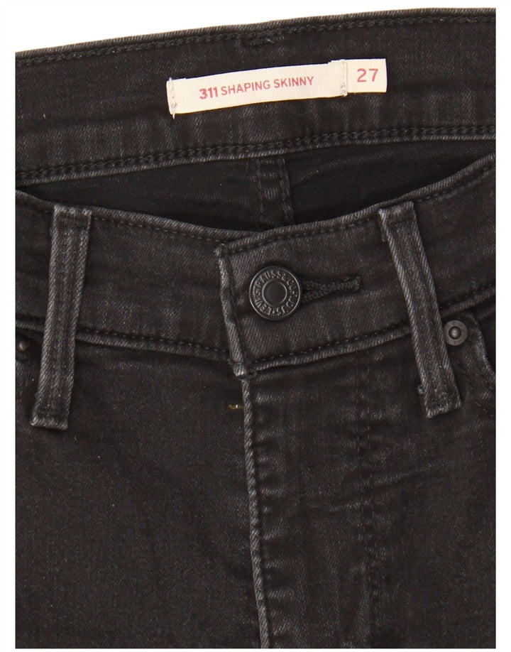LEVI'S Womens 311 Shaping Skinny Jeans W27 L26 Μαύρο